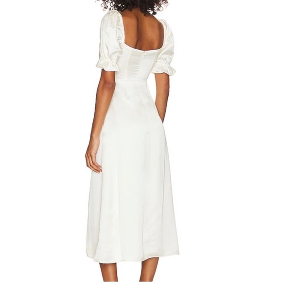 WeWoreWhat Whisper White Puff Sleeve Midi Dress - Picture 3 of 16